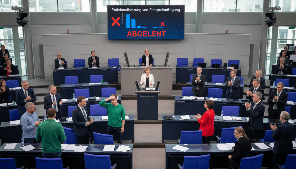 Bundestag rejects decriminalization of fare evasion, blocking Green and Left Party bills