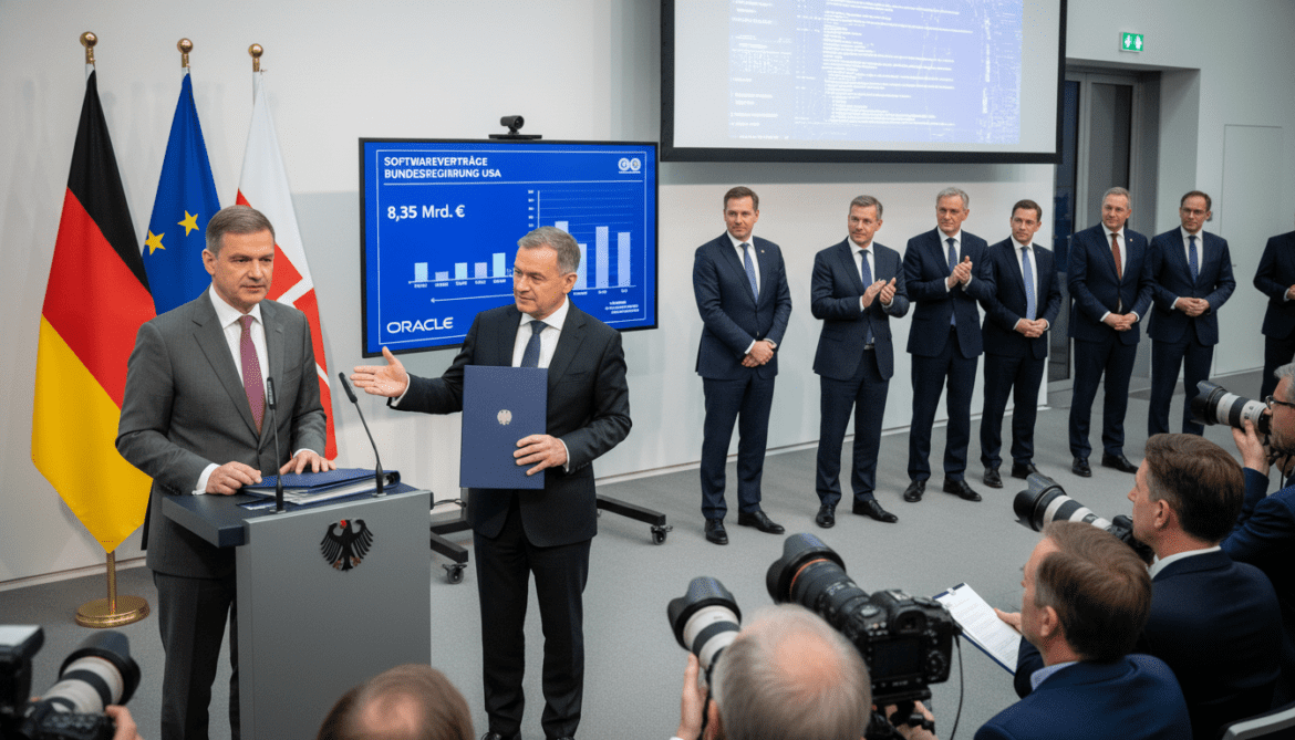 German government reveals €8.35 billion US software contracts dominated by Oracle