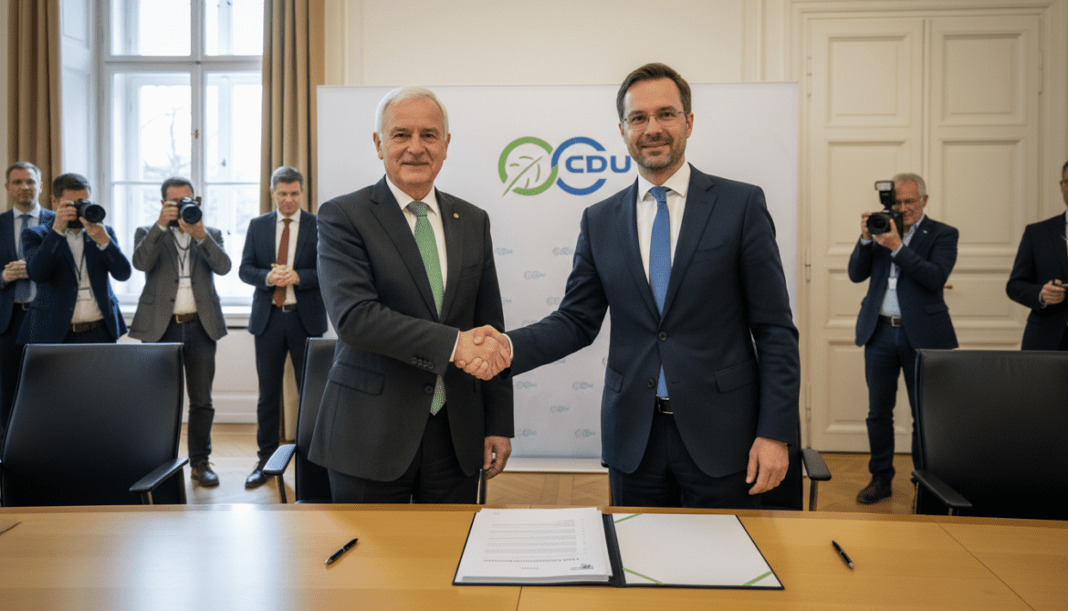Greens and CDU in Baden-Württemberg reach agreement on 40-point coalition framework