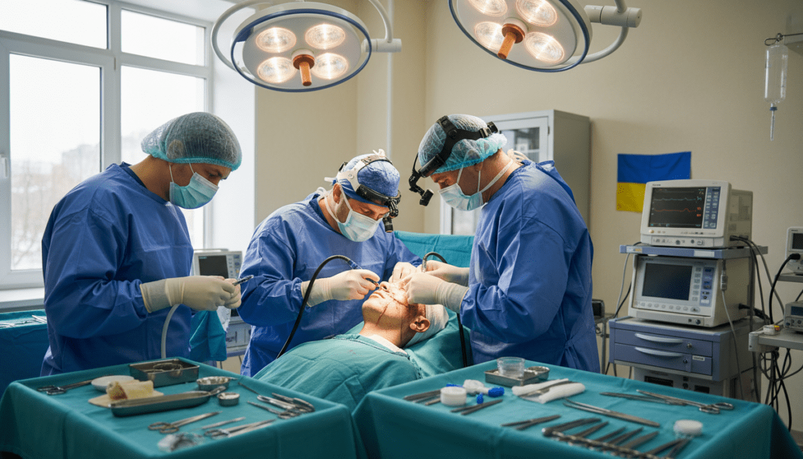 Lviv hospital performs reconstructive surgeries for war-wounded men with facial injuries