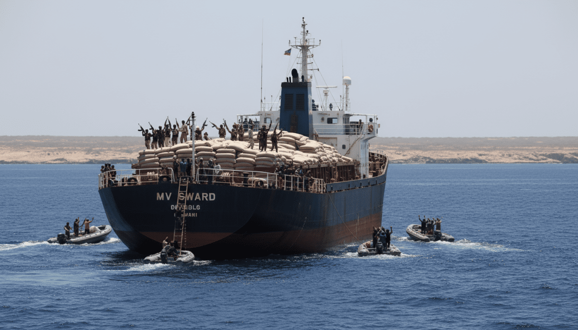 Somali pirates seize cement freighter MV Sward off Somalia coast