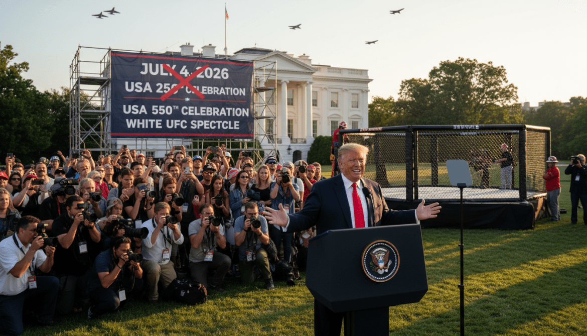 Trump announces White House UFC spectacle for US 250th not July 4