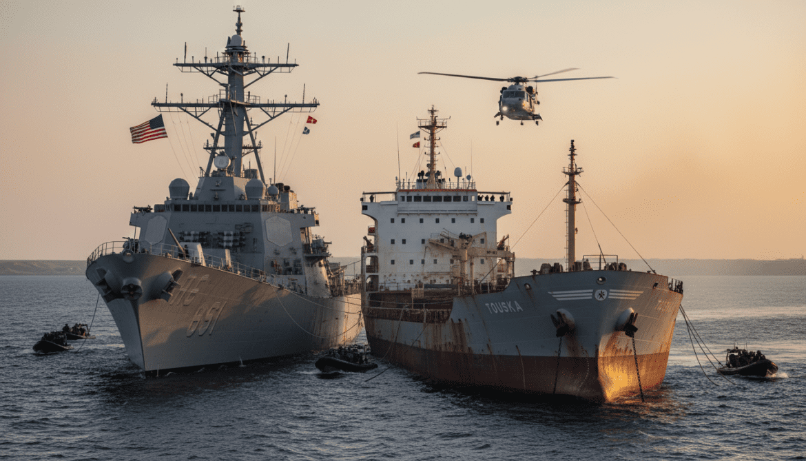 US Navy Seizes Iranian-Flagged Freighter Touska After Six-Hour Standoff in Strait of Hormuz