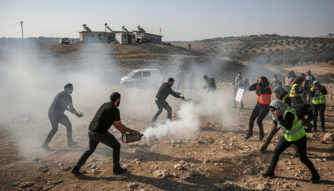 West Bank settlers escalate attacks using tear gas against protective activists