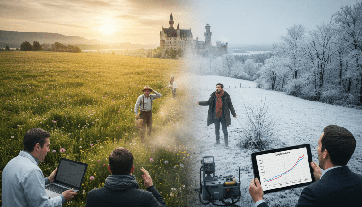 Germany weather compared to 1991–2020 normals reveals unusual temperatures