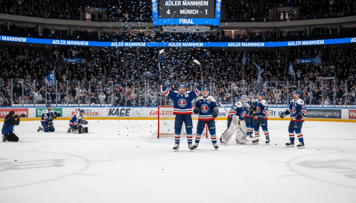 Adler Mannheim one win from DEL final after 4-1 win over Munich