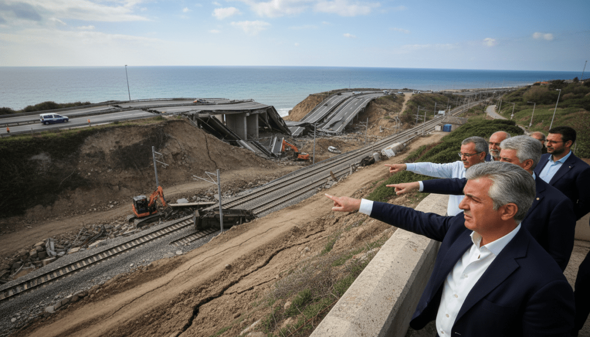 Molise landslide threatens long-term instability, severs A14 motorway and rail line