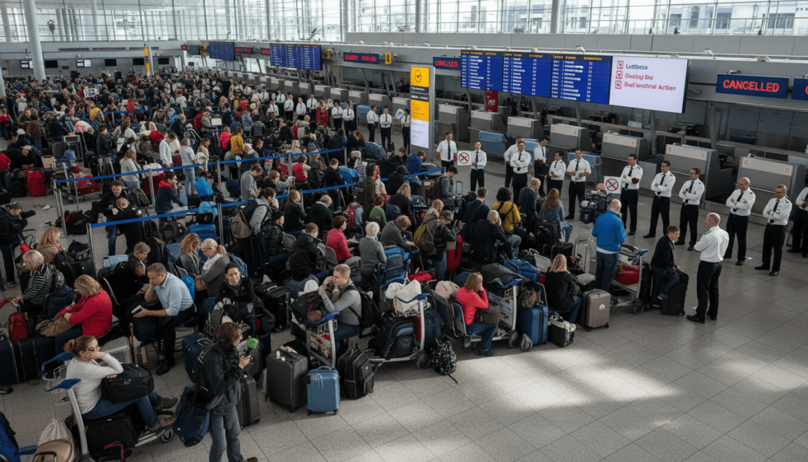 Lufthansa pilots strike grounds over 700 flights amid pension dispute