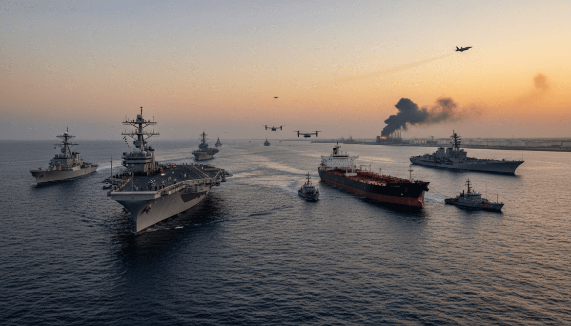 US announces Strait of Hormuz blockade, halts Iranian oil exports