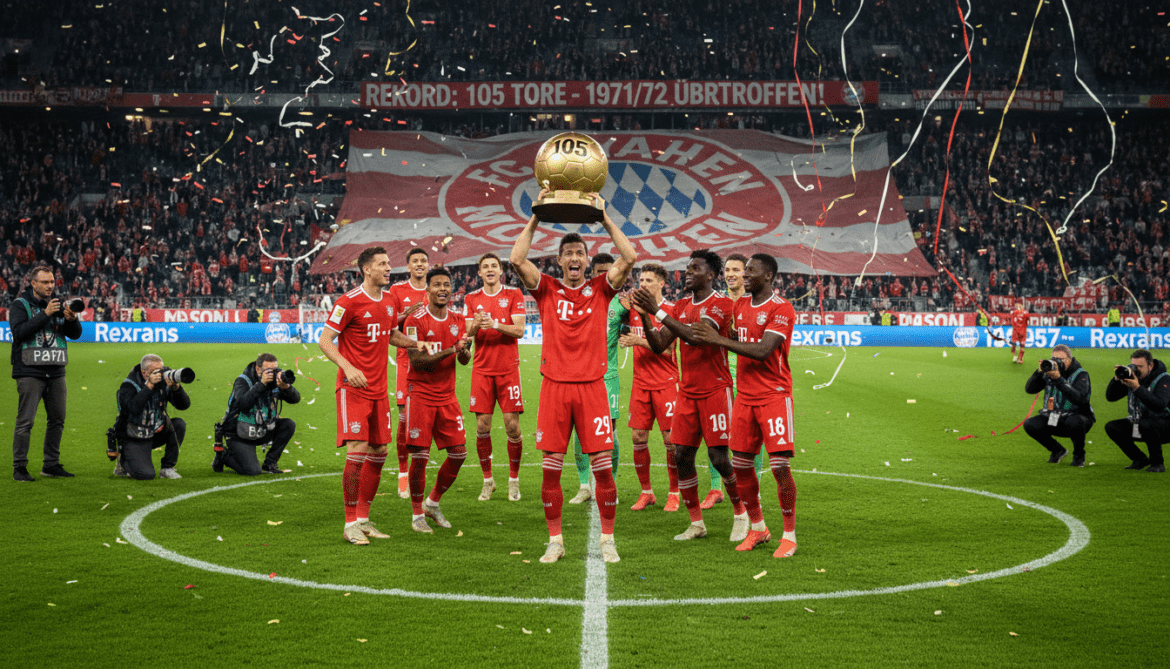 Bayern Munich breaks 1971–72 scoring record with 105 goals