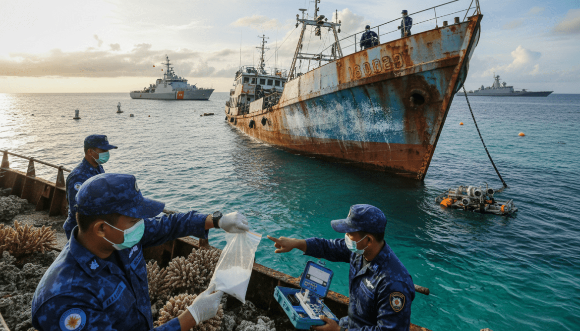 Philippines confirms cyanide on Chinese boats, warns reef and warship risks