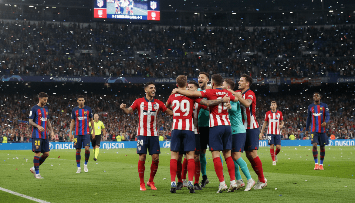 Atlético Madrid advance to Champions League semi-finals despite 1-2 loss to Barcelona