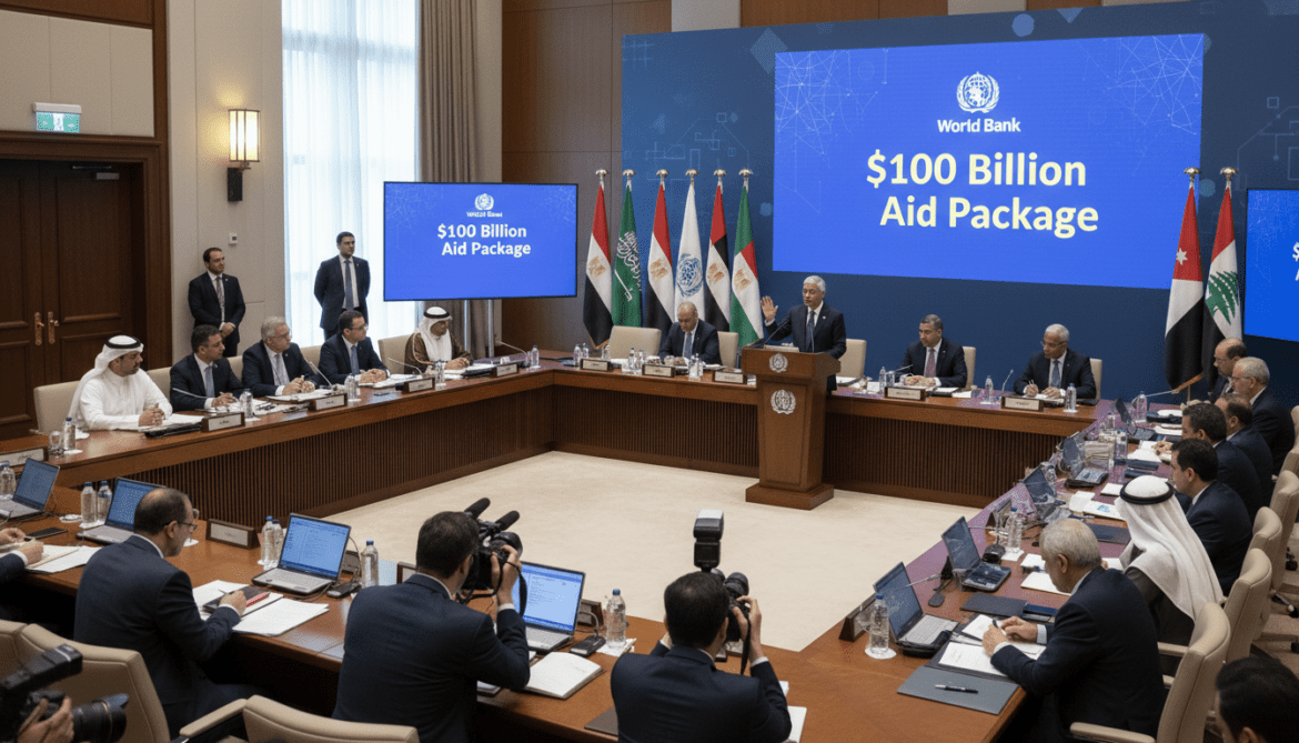 World Bank announces up to $100 billion aid package for Middle East
