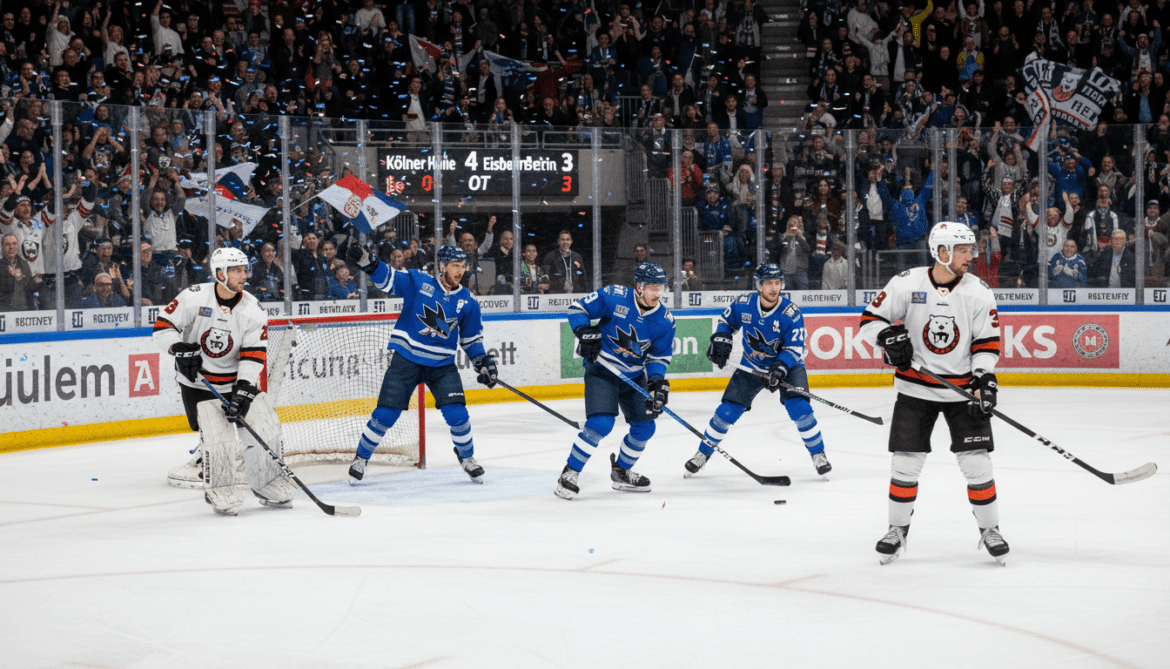 Kölner Haie edge Eisbären Berlin 4-3 in overtime to level series 2-2
