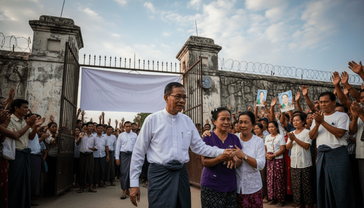 Myanmar pardons Win Myint as Suu Kyi jail term reduced