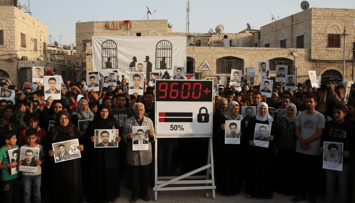 Palestinians mark Prisoner’s Day as over 9,600 held, half detained without charge