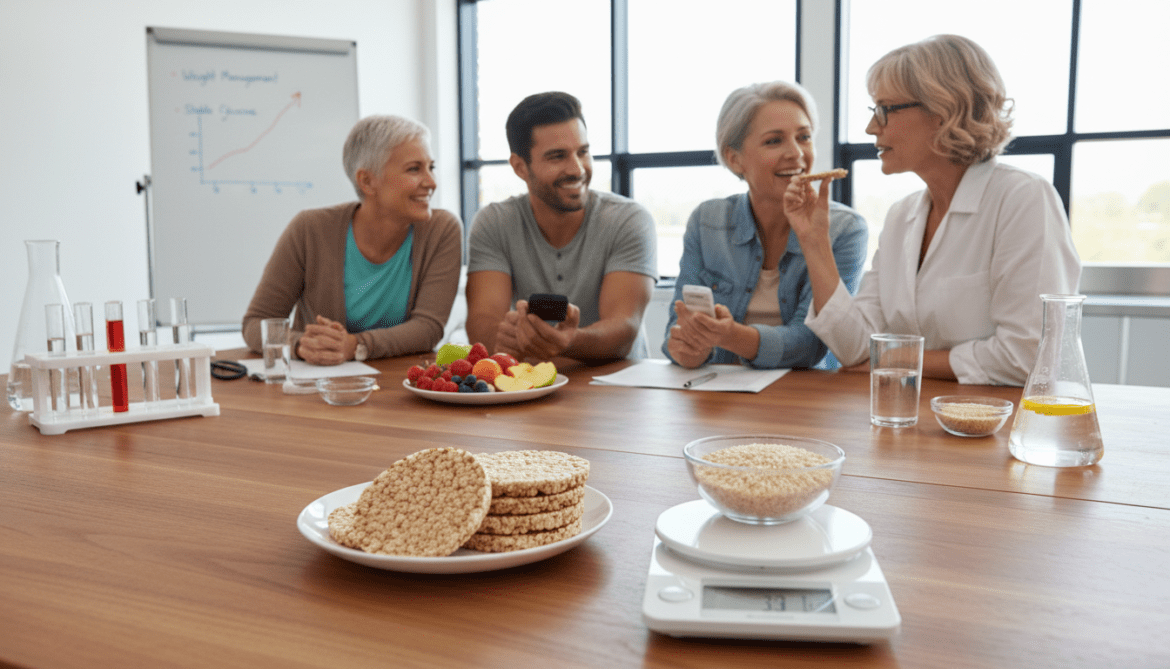 Brown rice cakes offer weight management and blood sugar benefits