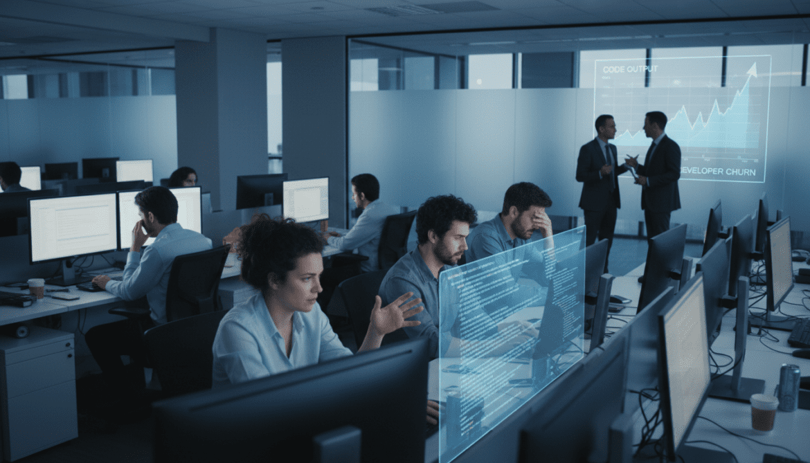 AI coding tools produce more code but increase developer churn, analytics finds