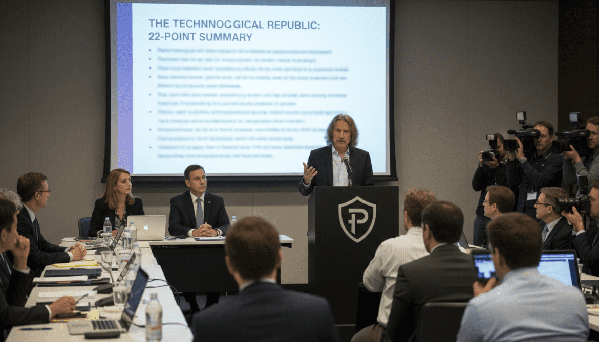 Palantir publishes 22-point summary of Karp's The Technological Republic, defends Western security