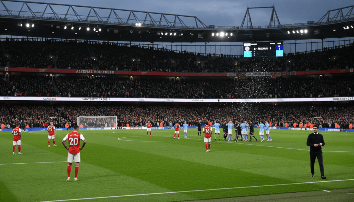 Arsenal suffers 2-1 defeat at Manchester City as title lead dwindles