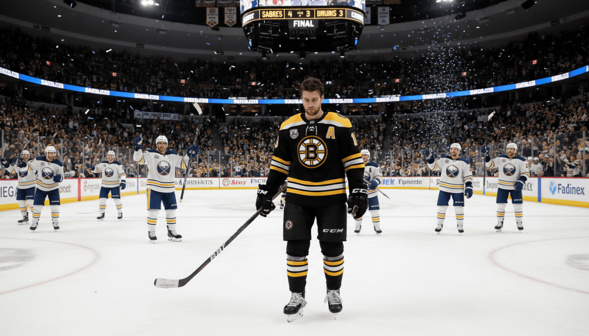 Marco Sturm's Boston Bruins suffer 4-3 NHL playoff loss as Buffalo rallies