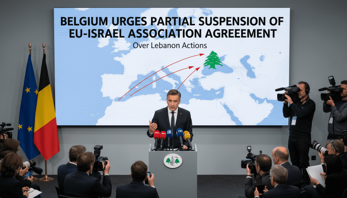 Belgium urges partial suspension of EU-Israel Association Agreement over Lebanon actions