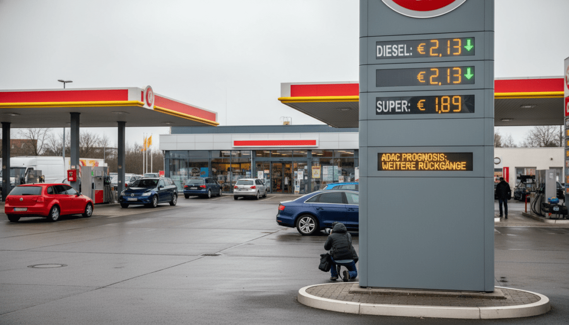 Diesel price falls to €2.13 in Germany as ADAC predicts further declines