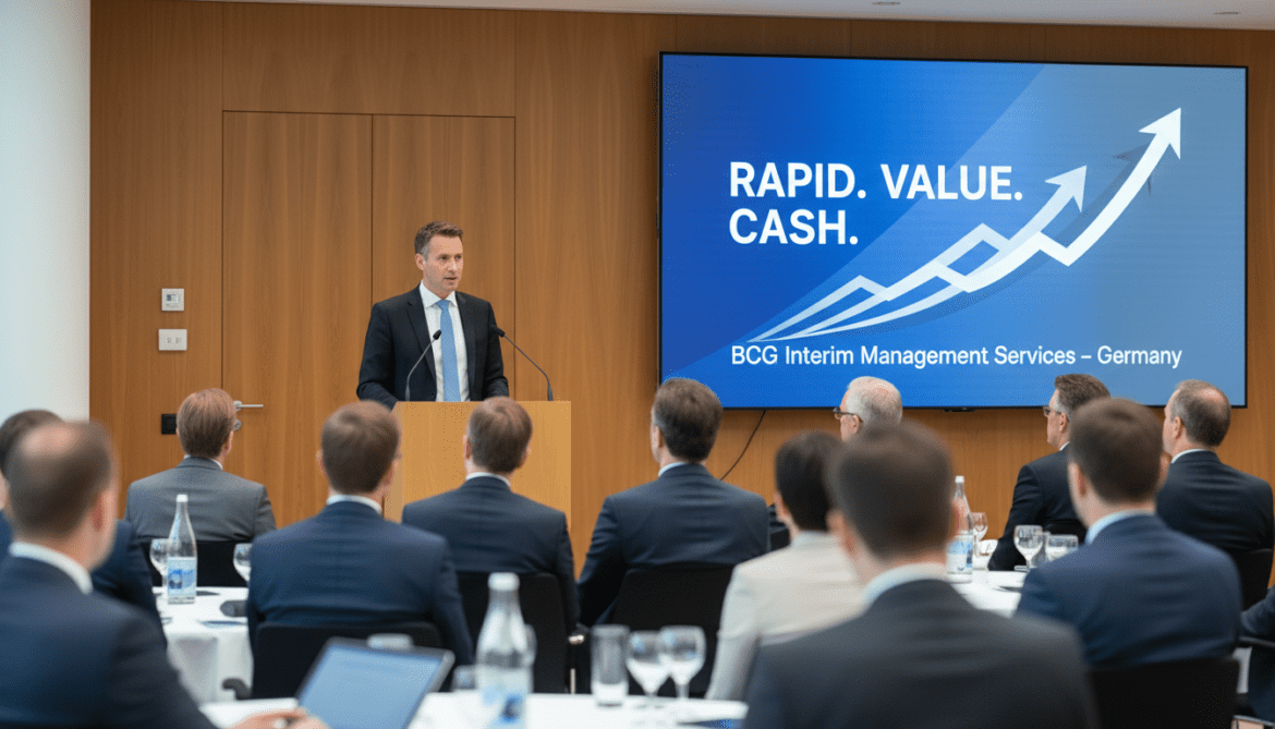 BCG launches Rapid Value and Cash interim management service in Germany
