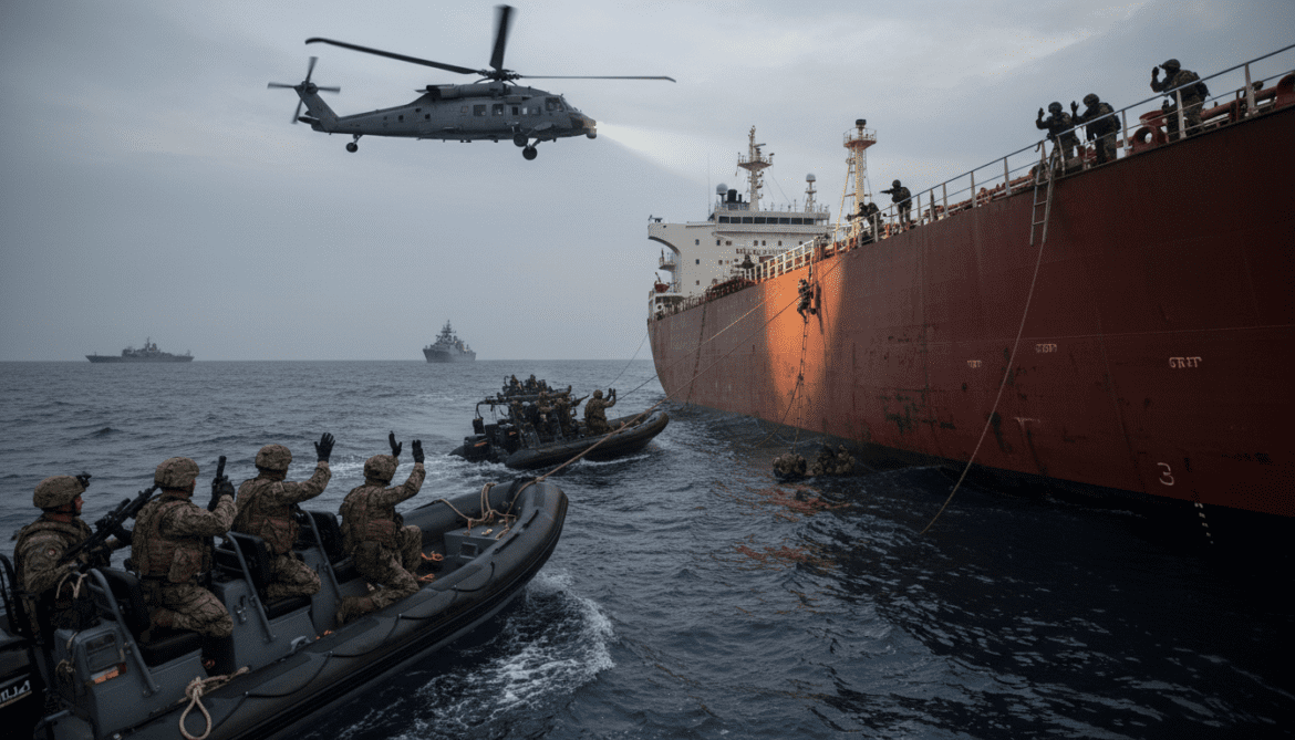 Pentagon releases video of US forces seizing Iran linked oil tanker