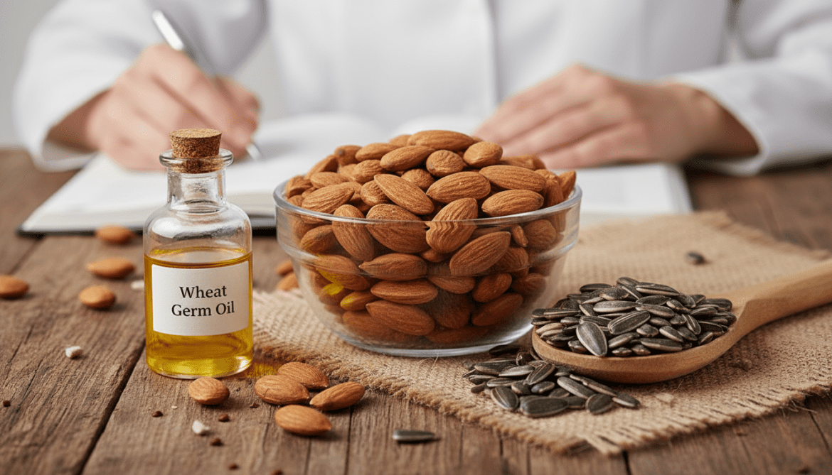 Foods High in Vitamin E: Almonds, Wheat Germ Oil and Sunflower Seeds