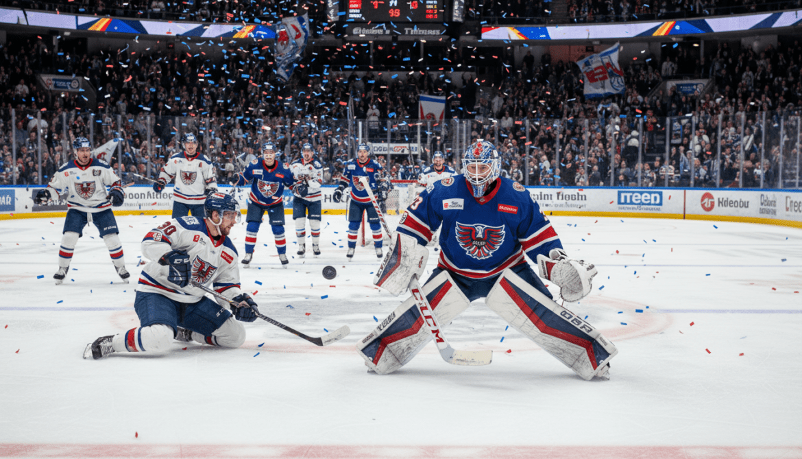 Maximilian Franzreb anchors Adler Mannheim in DEL final against Eisbären Berlin