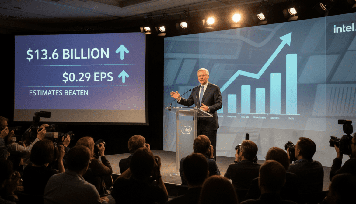 Intel beats estimates with $13.6 billion revenue and $0.29 adjusted EPS