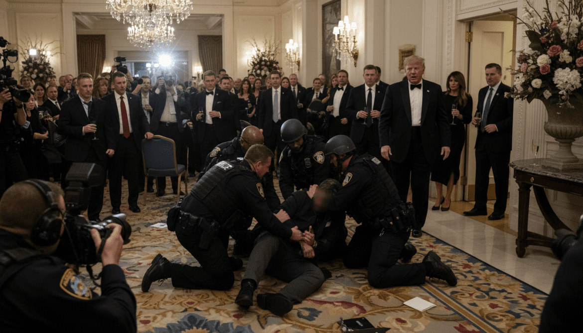 Suspected gunman arrested after storming White House Correspondents' dinner lobby as Trump evacuated