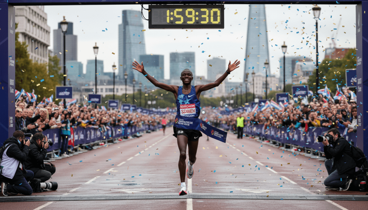 Sabastian Sawe breaks two-hour barrier with 1:59:30 London Marathon