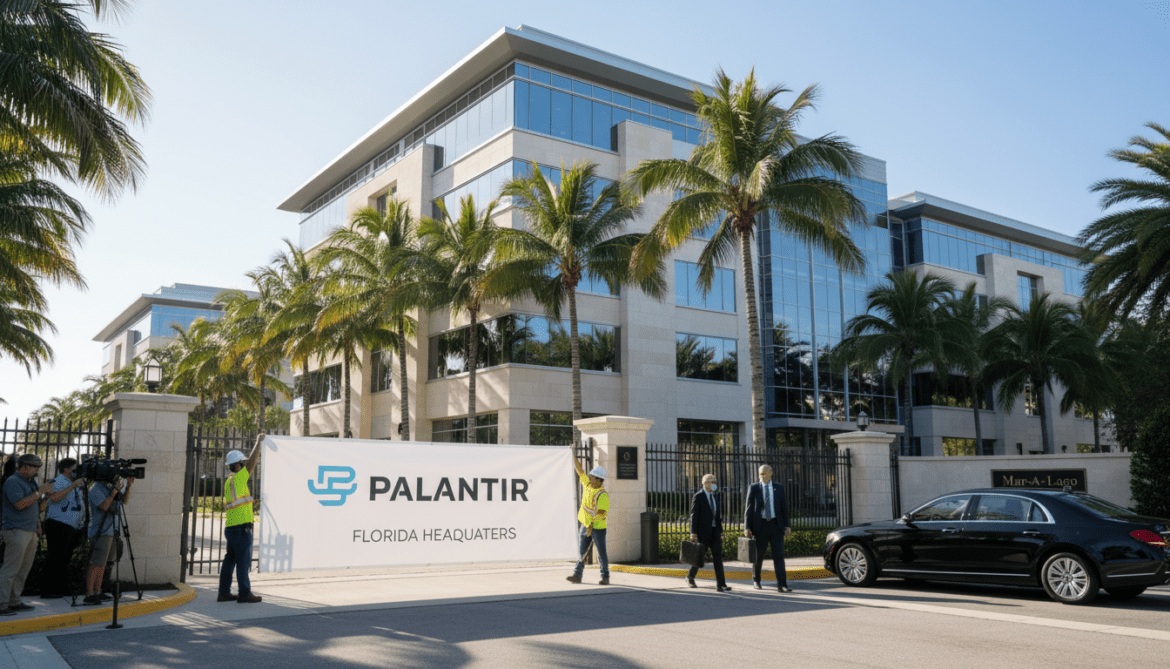 Palantir relocates headquarters to Florida citing business-friendly climate and Mar-a-Lago proximity