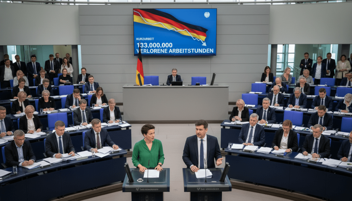 Kurzarbeit causes 133 million lost hours in Germany as opposition demands reforms
