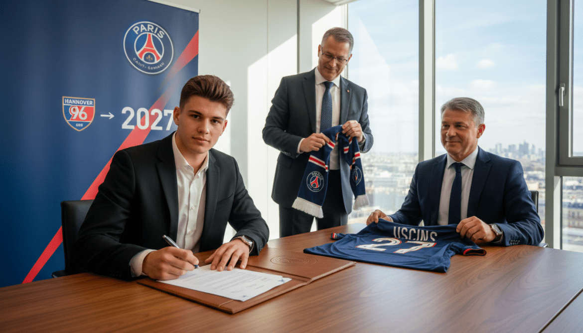 Renars Uscins signs with Paris Saint-Germain for 2027 transfer from Hannover