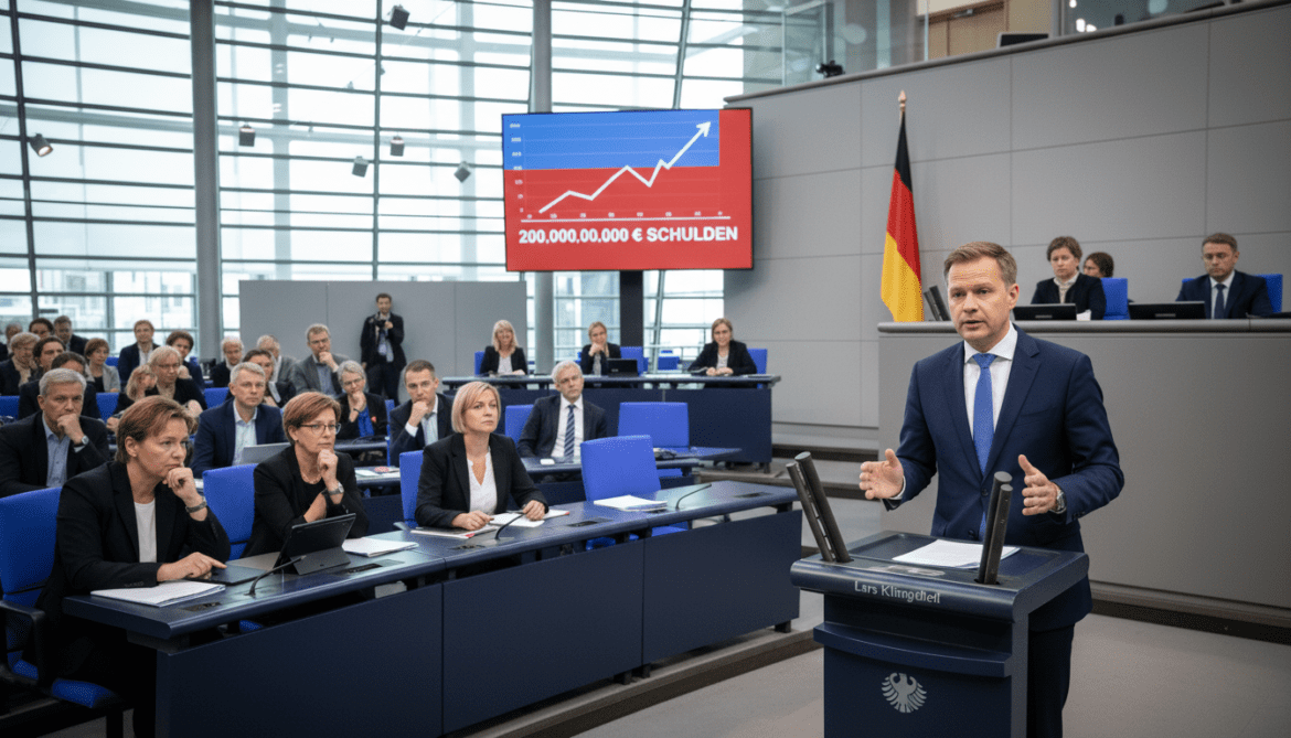 Klingbeil's German Budget 2027 Faces Criticism Over 200 Billion Euro Borrowing