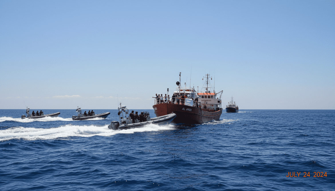 Global Sumud Flotilla reports Israeli speedboats intercept Gaza-bound vessels west of Crete