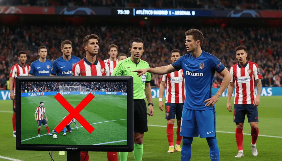 VAR intervention in Champions League annuls Arsenal penalty and keeps Atlético alive