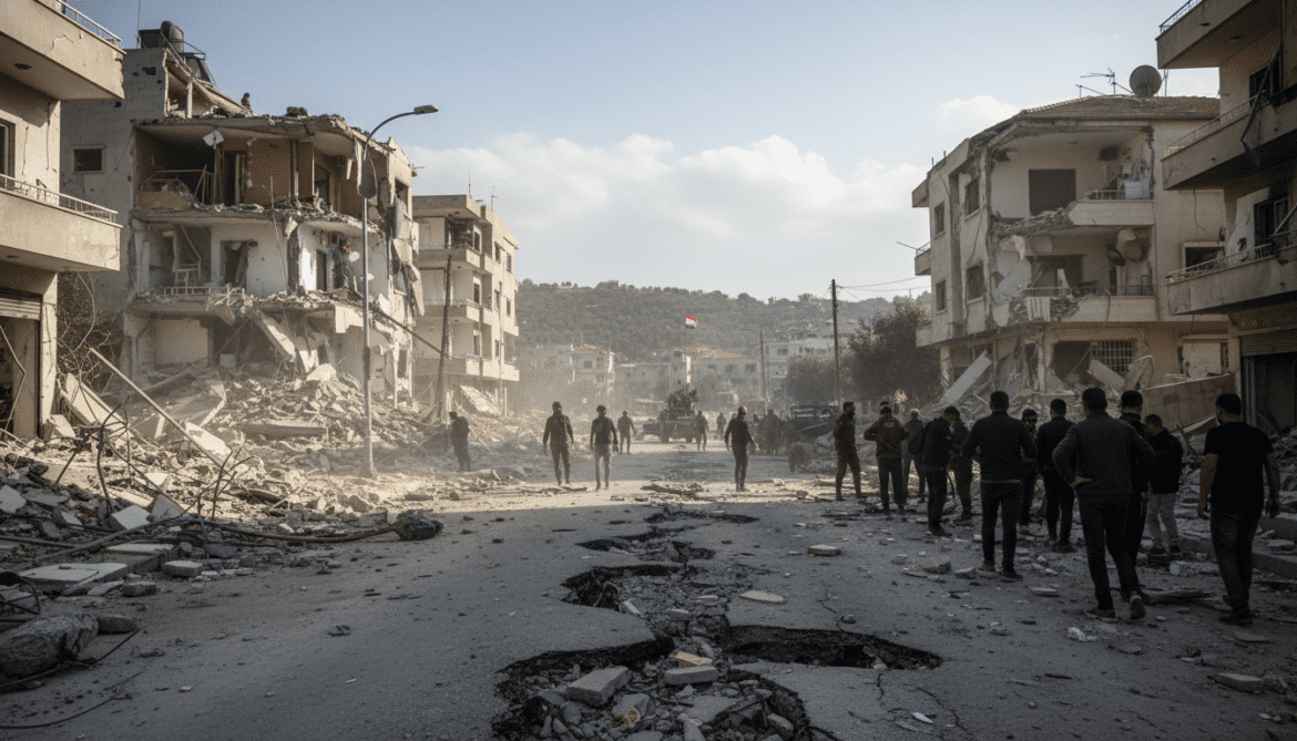 Israeli airstrikes hit southern Lebanon towns, damage roads and homes