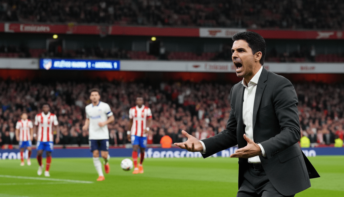 Mikel Arteta expresses fury after Arsenal held to 1-1 at Atlético Madrid