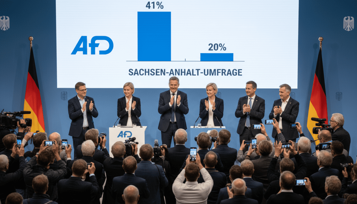 AfD reaches record 41 percent in Saxony-Anhalt poll, doubles its support