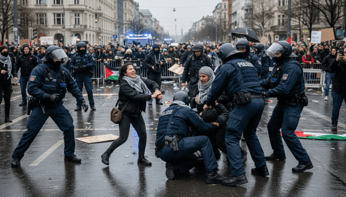 Berlin Nakba demonstration: police detain 15 amid clashes