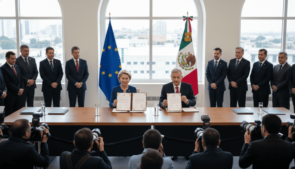 EU and Mexico sign expanded trade deal to reduce US dependence