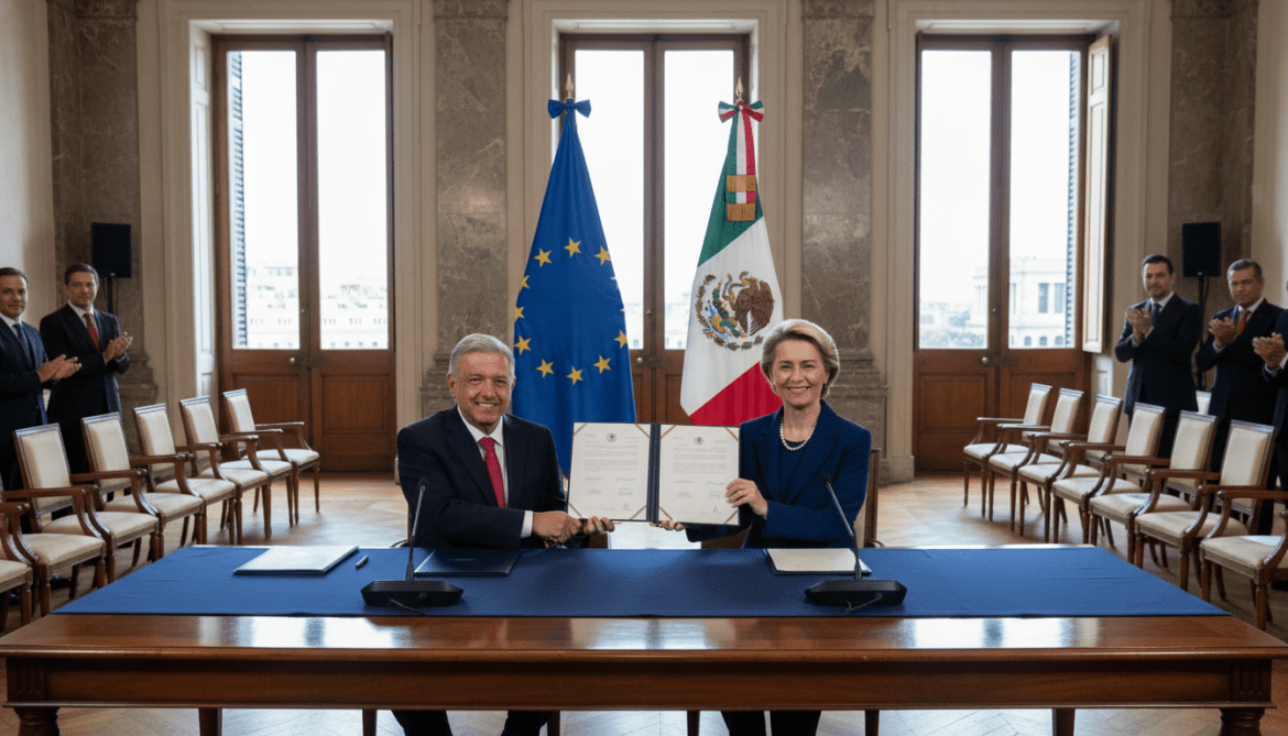EU and Mexico sign modernized trade agreement eliminating nearly all tariffs