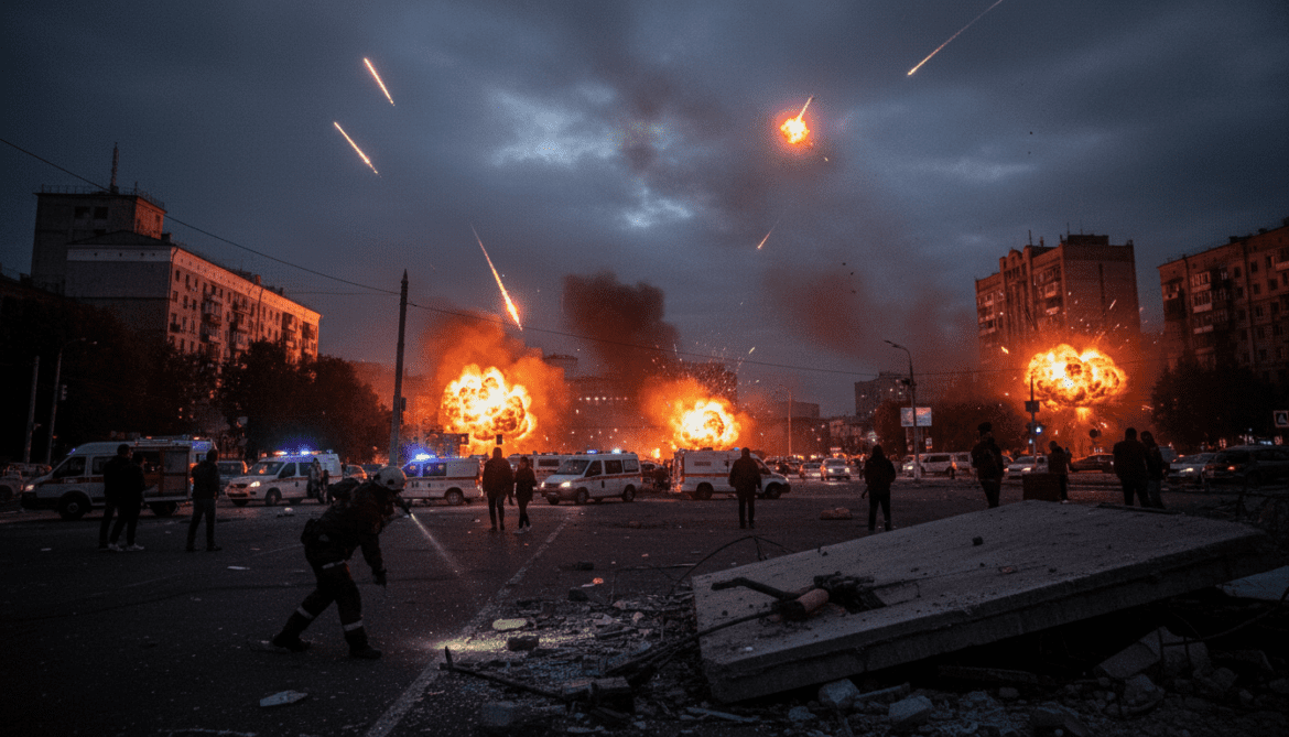 Russia Launches Massive Drone and Missile Barrage on Kyiv, Four Killed