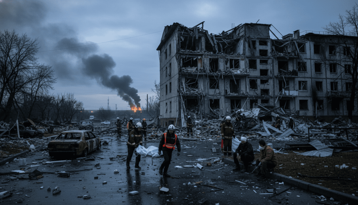 Russian drone attacks kill two, injure dozens as Ukraine strikes Russian industrial sites
