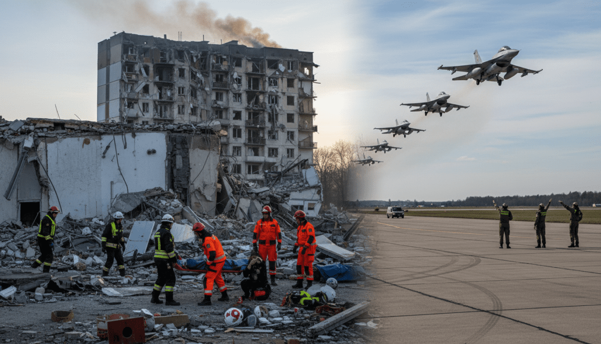 Russian drone strikes kill six in western Ukraine as Poland scrambles jets