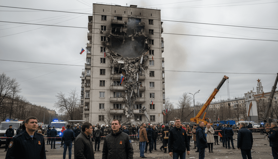 Russia's Victory Day marred as Moscow reports drone hit a residential building